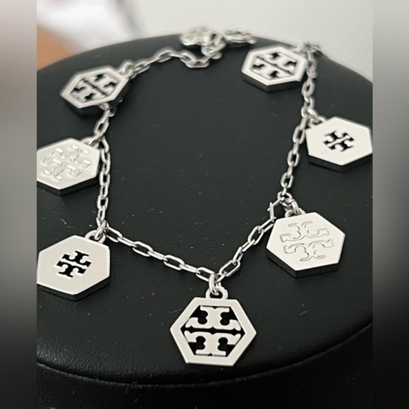 Tory Burch Jewelry - TORY‎ BURCH• HEX CHARM LOGO BRACELET